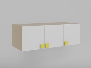 Антресоль на шкаф 3-х створчатый Клаксон без машинок (Белый/корпус Клен) в Болотном - bolotnoe.mebel54.com | фото