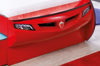 CARBED Кровать-машина Coupe с выдвижной кроватью Red 20.03.1306.00 в Болотном - bolotnoe.mebel54.com | фото