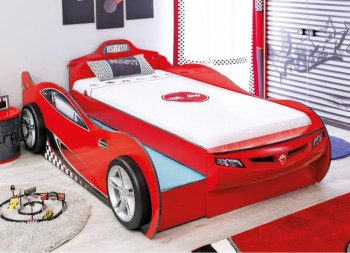 CARBED Кровать-машина Coupe с выдвижной кроватью Red 20.03.1306.00 в Болотном - bolotnoe.mebel54.com | фото