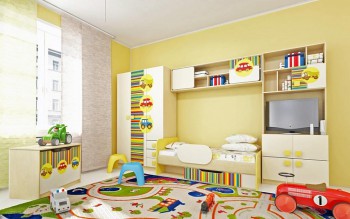 Детская комната Клаксон (Бежевый/корпус Клен) в Болотном - bolotnoe.mebel54.com | фото