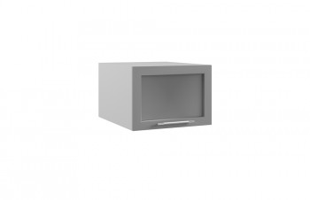 Гарда ГПГС 500 шкаф верхний горизонтальный глубокий со стеклом (Ваниль/корпус Серый) в Болотном - bolotnoe.mebel54.com | фото