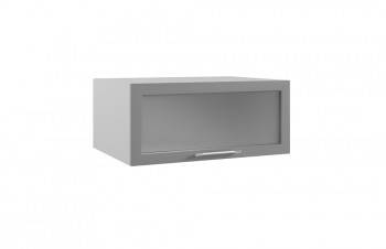 Гарда ГПГС 800 шкаф верхний горизонтальный глубокий со стеклом (Ваниль/корпус Серый) в Болотном - bolotnoe.mebel54.com | фото