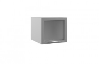 Гарда ГВПГС 500 шкаф верхний горизонтальный глубокий со стеклом высокий (Ваниль/корпус Серый) в Болотном - bolotnoe.mebel54.com | фото