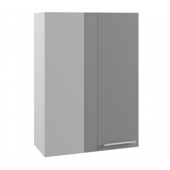 Гарда ВПУ 650 шкаф верхний угловой высокий (Ваниль/корпус Серый) в Болотном - bolotnoe.mebel54.com | фото