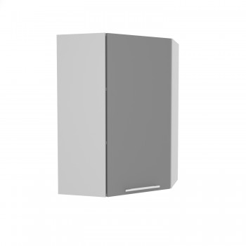 Капри ВПУ 600 шкаф верхний угловой высокий (Липа белый/корпус Серый) в Болотном - bolotnoe.mebel54.com | фото