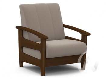 Кресло для отдыха Омега (орех лак/CATANIA COCOA) в Болотном - bolotnoe.mebel54.com | фото