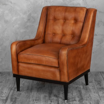 Кресло кожаное Элегант (Бордовый) в Болотном - bolotnoe.mebel54.com | фото