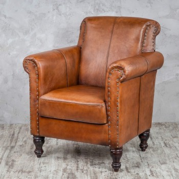 Кресло кожаное Лофт Чарльз в Болотном - bolotnoe.mebel54.com | фото