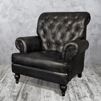 Кресло кожаное Лофт Аристократ в Болотном - bolotnoe.mebel54.com | фото