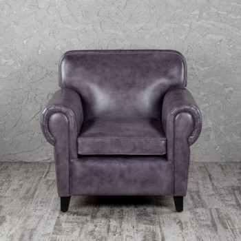 Кресло кожаное Элегант (Фиолетовый) в Болотном - bolotnoe.mebel54.com | фото