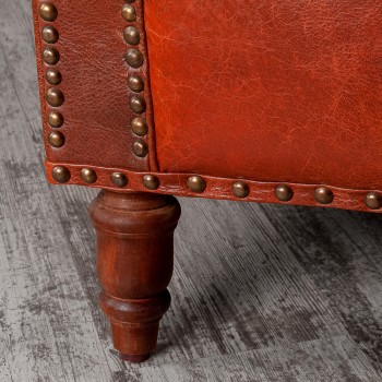Кресло кожаное Лофт Аристократ (кожа буйвола) в Болотном - bolotnoe.mebel54.com | фото