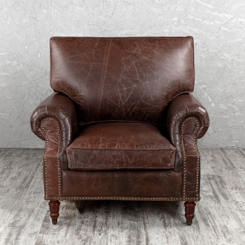 Кресло кожаное Лофт Аристократ (ширина 1100 мм) в Болотном - bolotnoe.mebel54.com | фото