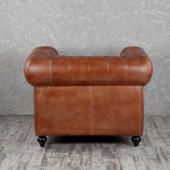 Кресло кожаное Лофт Честер (кожа) в Болотном - bolotnoe.mebel54.com | фото