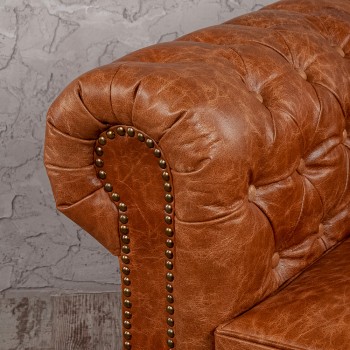 Кресло кожаное Лофт Честер (кожа буйвола) в Болотном - bolotnoe.mebel54.com | фото