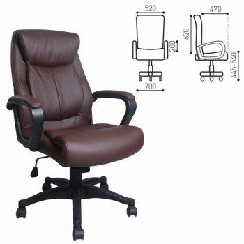 Кресло офисное BRABIX Enter EX-511 (коричневый) в Болотном - bolotnoe.mebel54.com | фото