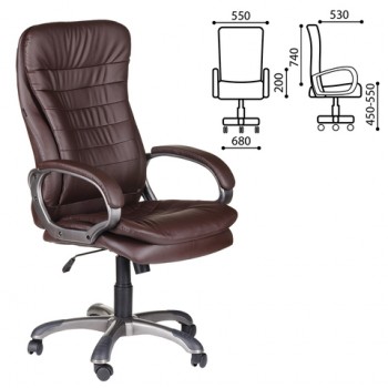 Кресло офисное BRABIX Omega EX-589 (коричневое) в Болотном - bolotnoe.mebel54.com | фото