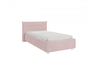 Кровать 0.9 Альба с основанием (Нежно-розовый велюр) в Болотном - bolotnoe.mebel54.com | фото