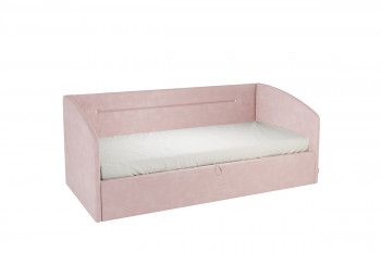 Кровать 0.9 Альба Софа (Нежно-розовый велюр) в Болотном - bolotnoe.mebel54.com | фото