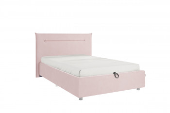 Кровать 1,2 Альба (Нежно-розовый велюр/под-мех) в Болотном - bolotnoe.mebel54.com | фото