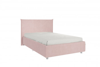 Кровать 1,2 Квест с основанием (Нежно-розовый велюр) в Болотном - bolotnoe.mebel54.com | фото