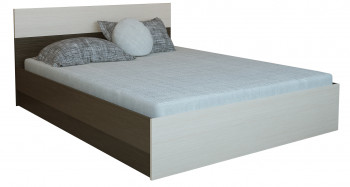 Кровать 1,2м Юнона с настилом (Венге / Дуб) в Болотном - bolotnoe.mebel54.com | фото