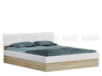 Кровать 1,4 спальня Фортуна (Дуб сонома/белый глянец) в Болотном - bolotnoe.mebel54.com | фото