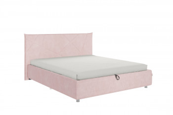 Кровать 1,6 Квест (Нежно-розовый велюр/под-мех) в Болотном - bolotnoe.mebel54.com | фото