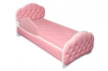 Кровать 160 Гармония 36 Светло-розовый (мягкий бортик) в Болотном - bolotnoe.mebel54.com | фото