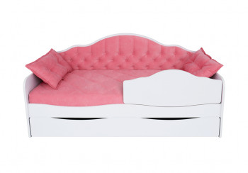 Кровать 170 серии Иллюзия Лайт 1 ящик 89 Розовый (подушки) в Болотном - bolotnoe.mebel54.com | фото