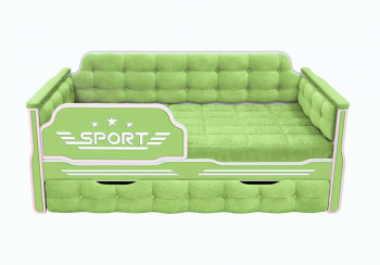 Кровать 170 серии Спорт 1 ящик 81 Фисташка (мягкие боковые накладки) в Болотном - bolotnoe.mebel54.com | фото