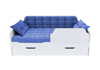 Кровать 170 серии Спорт Лайт 1 ящик 85 Синий (подушки) в Болотном - bolotnoe.mebel54.com | фото