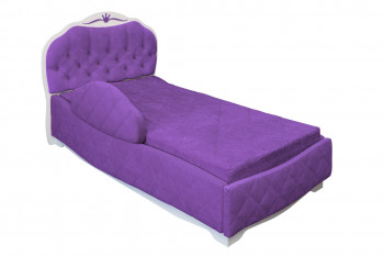 Кровать 190 Гармония Lux 32 Фиолетовый (мягкий бортик) в Болотном - bolotnoe.mebel54.com | фото