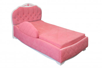 Кровать 190 Гармония Lux 36 Розовый (мягкий бортик) в Болотном - bolotnoe.mebel54.com | фото