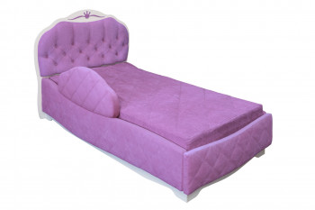 Кровать 190 Гармония Lux 67 Светло-фиолетовый (мягкий бортик) в Болотном - bolotnoe.mebel54.com | фото