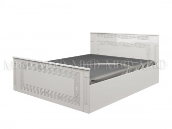 Кровать Афина-1 1,4 м (Белый/Белый глянец) в Болотном - bolotnoe.mebel54.com | фото