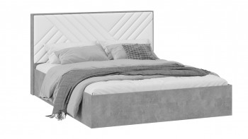 Кровать без ПМ «Хилтон» Тип 1 Ателье светлый/Белый в Болотном - bolotnoe.mebel54.com | фото