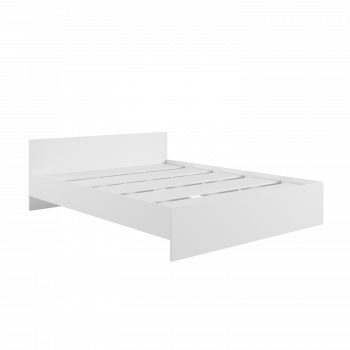 Кровать без ящ. М1400 Мадера Белый в Болотном - bolotnoe.mebel54.com | фото