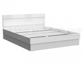 Кровать Челси 1400 (Белый/Белый глянец) в Болотном - bolotnoe.mebel54.com | фото