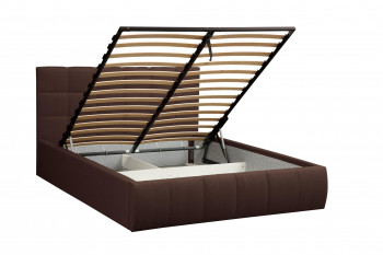 Кровать "Диана" ш. 1600 (Н=1010мм) (жаккард шоколад) в Болотном - bolotnoe.mebel54.com | фото