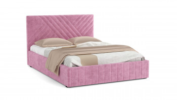Кровать Гамма ш. 1400 (без основания для хранения) (велюр тенерифе розовый) в Болотном - bolotnoe.mebel54.com | фото