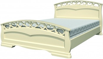 Кровать Грация-1 из массива сосны 1400*2000 Орех в Болотном - bolotnoe.mebel54.com | фото