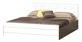 Кровать Корсика-1 1.6 (Венге/Белый глянец) в Болотном - bolotnoe.mebel54.com | фото