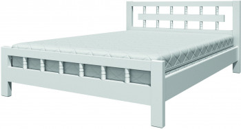 Кровать Натали-5 из массива сосны 1600*2000 Белый античный в Болотном - bolotnoe.mebel54.com | фото