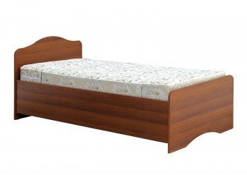 Кровать одинарная 900-1 без матраса (круглые спинки) Орех Таволато в Болотном - bolotnoe.mebel54.com | фото