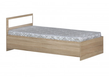Кровать одинарная 900-2 без матраса (прямые спинки) Дуб Сонома в Болотном - bolotnoe.mebel54.com | фото