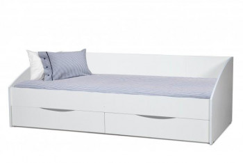 Кровать одинарная "Фея - 3" (симметричная) New/(белый / белый / ДВПО: белый) в Болотном - bolotnoe.mebel54.com | фото