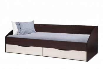 Кровать одинарная "Фея - 3" (симметричная) New (венге / вудлайн кремовый / ДВПО: белый) в Болотном - bolotnoe.mebel54.com | фото