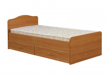 Кровать одинарная с ящиками 800-1 без матраса (круглые спинки) Вишня Оксфорд в Болотном - bolotnoe.mebel54.com | фото