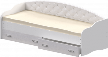 Кровать Софа-7 с мягкой спинкой (800х1900) Белый в Болотном - bolotnoe.mebel54.com | фото