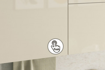 Кухонный гарнитур "Бостон 1.8" белый/крем глянец/дуб скальный глянец в Болотном - bolotnoe.mebel54.com | фото